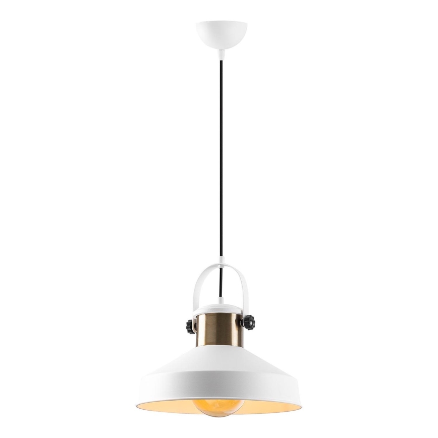 Luce a sospensione DODO 1xE27/40W/230V bianca/bronzo