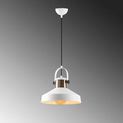 Luce a sospensione DODO 1xE27/40W/230V bianca/bronzo