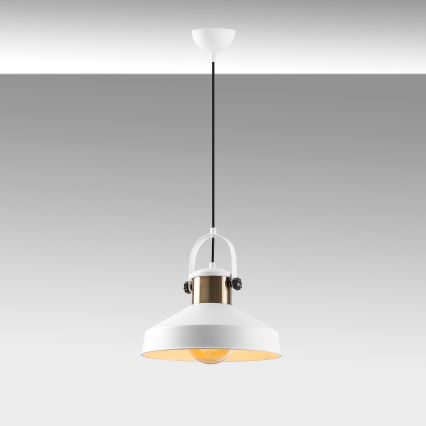 Luce a sospensione DODO 1xE27/40W/230V bianca/bronzo
