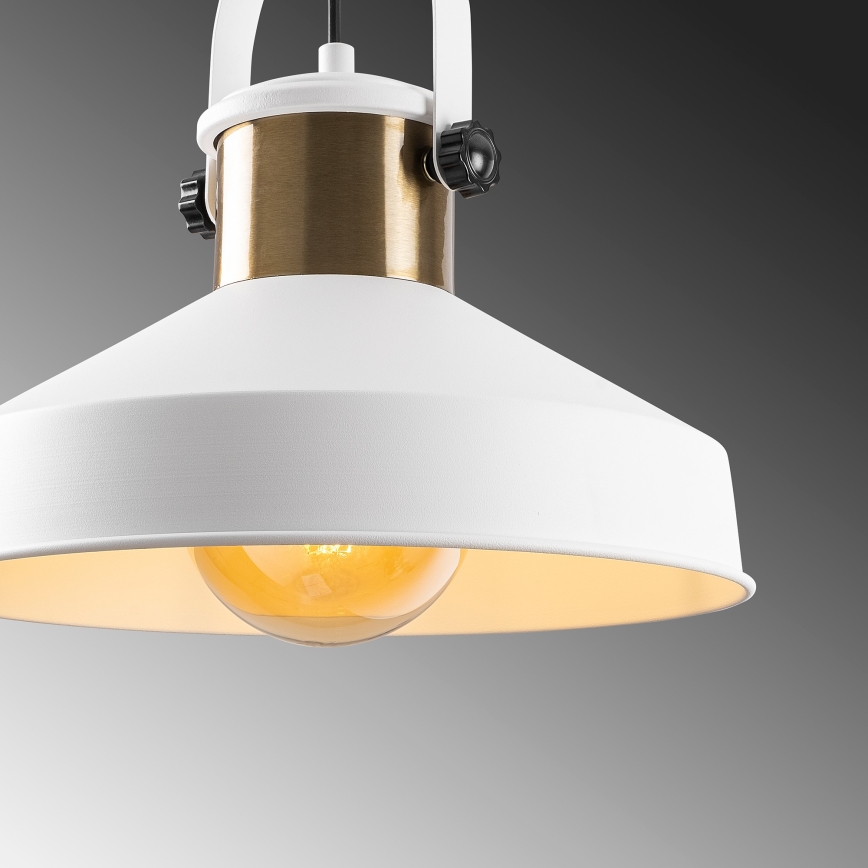 Luce a sospensione DODO 1xE27/40W/230V bianca/bronzo