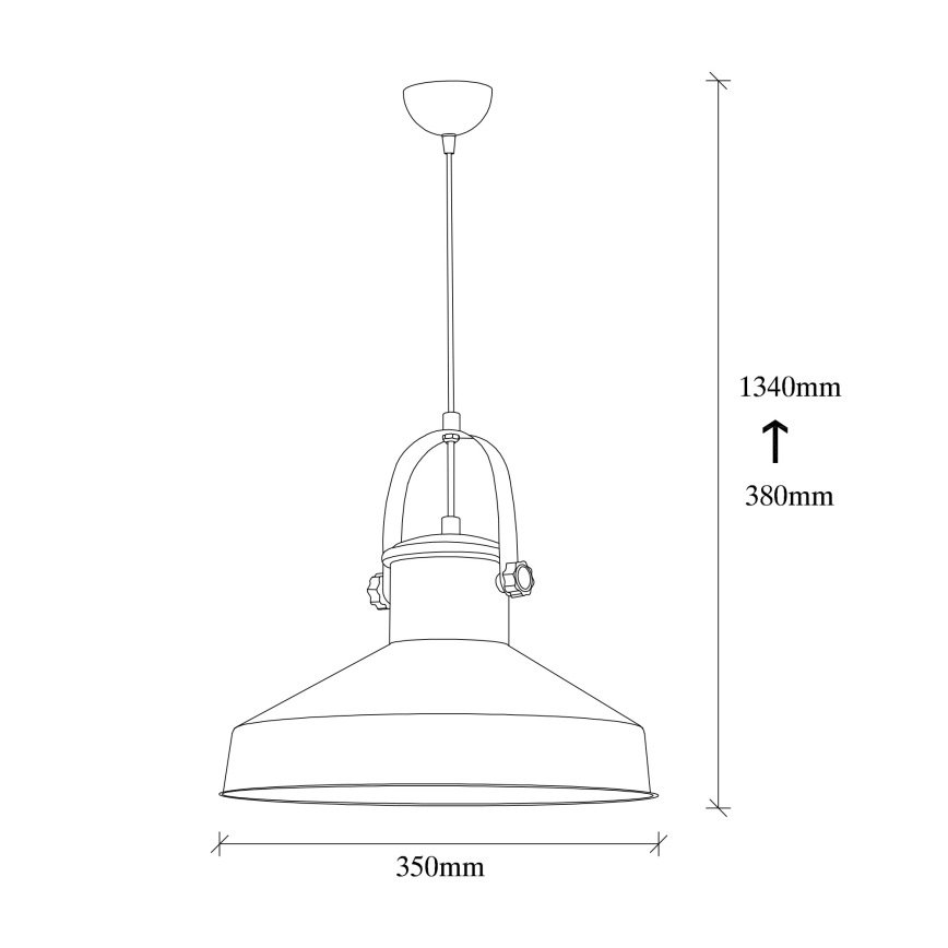 Luce a sospensione DODO 1xE27/40W/230V bianca/bronzo