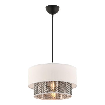 Luce a sospensione ECHO 1xE27/60W/230V crema/grigia