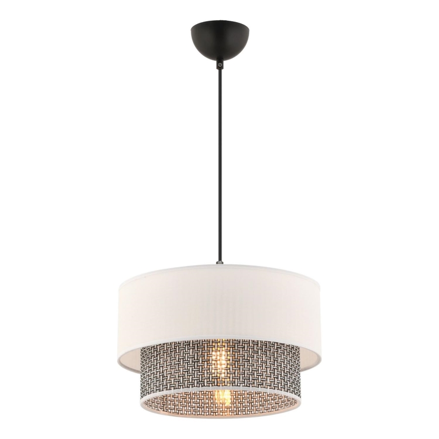 Luce a sospensione ECHO 1xE27/60W/230V crema/grigia