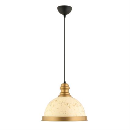 Luce a sospensione MONZA 1xE27/40W/230V diametro 29 cm crema/bronzo