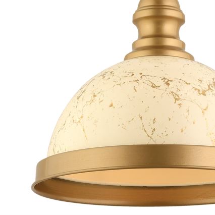 Luce a sospensione MONZA 1xE27/40W/230V diametro 29 cm crema/bronzo