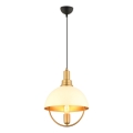 Luce a sospensione MONZA 1xE27/40W/230V diametro 30 cm crema/oro