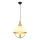 Luce a sospensione MONZA 1xE27/40W/230V diametro 30 cm crema/oro