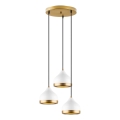 Luce a sospensione YILDO 3xE27/40W/230V bianco/oro