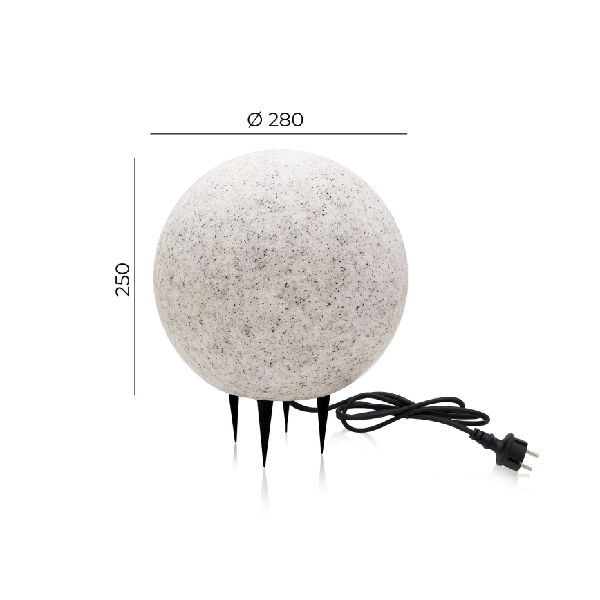Luce da esterno decorativa GARDEN BALL 1xE27/40W/230V IP65 d. 28 cm