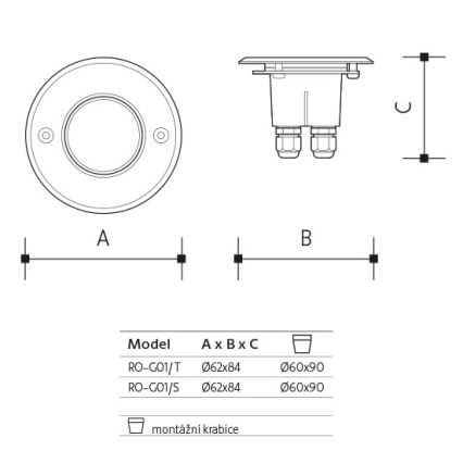 Luce da incasso LED da esterno ROAD LED/0,5W/230V IP67 6000K