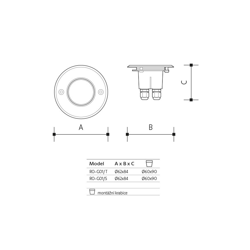 Luce da incasso LED da esterno ROAD LED/0,5W/230V IP67 6000K