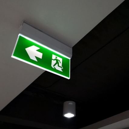 Luce di emergenza a LED EMERGENCY EXIT LED/2,5W/230V 4in1 6000K