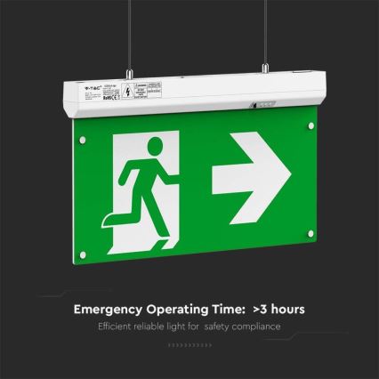 Luce di emergenza a LED EMERGENCY EXIT LED/2,5W/230V 4in1 6000K