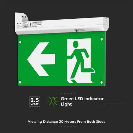 Luce di emergenza a LED EMERGENCY EXIT LED/2,5W/230V 4in1 6000K