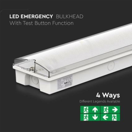 Luce di emergenza a LED EMERGENCY EXIT LED/3W/230V 6400K IP65