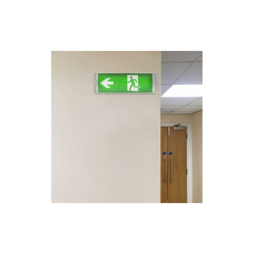 Luce di emergenza a LED con un normale test di funzionalità EMERGENCY EXIT LED/3W/230V 6400K IP65
