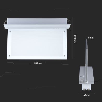 Luce di emergenza LED EMERGENCY EXIT SAMSUNG CHIP LED/2W/230V 6000K