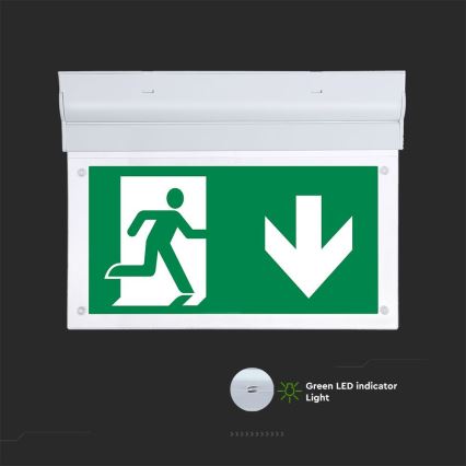 Luce di emergenza LED EMERGENCY EXIT SAMSUNG CHIP LED/2W/230V 6000K