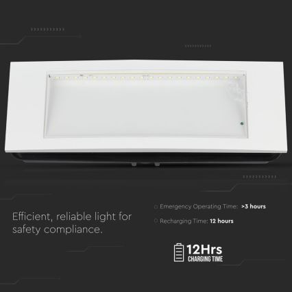 Luce di emergenza LED EMERGENCY EXIT SAMSUNG CHIP LED/3,8W/230V 6000K