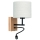 Luce flessibile BOHO 1xE27/25W + LED/1W/230V quercia