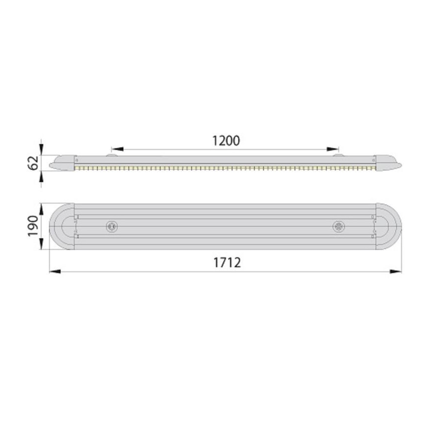 Luce fluorescente ECO T8 2xG13/58W/230V