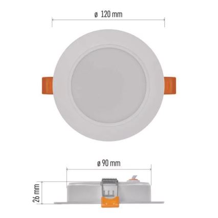 Luce LED da incasso LED/9W/230V diametro 12 cm bianco