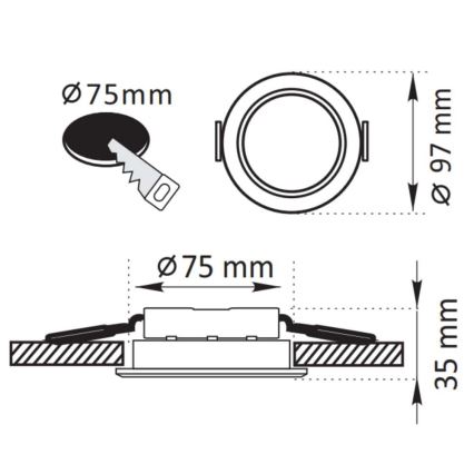 Luce LED da incasso ZOE LED/4,8W/230V bianco