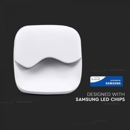 Luce LED da notte con sensore SAMSUNG CHIP LED/0,5W/230V 60mm 3000K quadrata