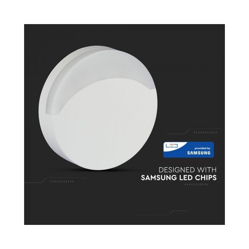 Luce LED da notte con sensore SAMSUNG CHIP LED/0,5W/230V 65mm 4000K tonda