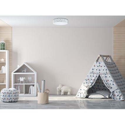 Plafoniera LED dimmerabile SMART GALAXY KIDS LED/24W/230V 3000-6500K punti colorati + telecomando