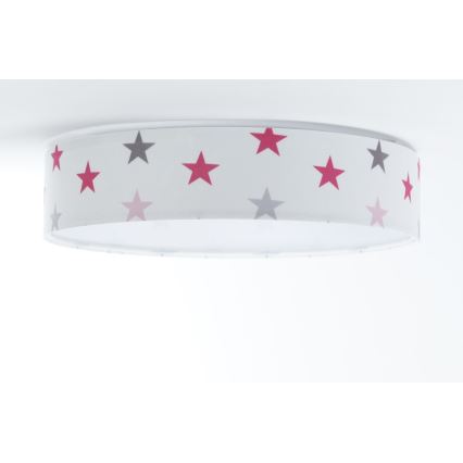 Plafoniera LED dimmerabile SMART GALAXY KIDS LED/24W/230V 3000-6500K stelle bianche/rosa/grigio+ telecomando