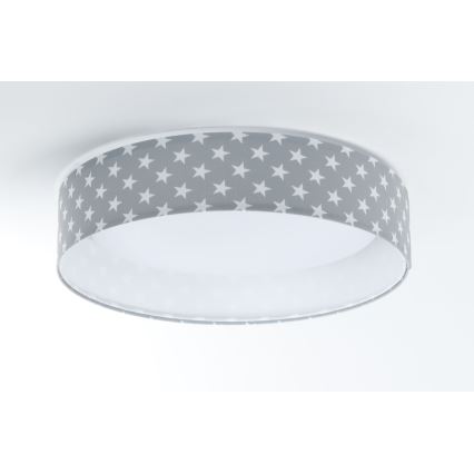 Plafoniera LED dimmerabile SMART GALAXY KIDS LED/24W/230V 3000-6500K stelle grigio/bianco + telecomando