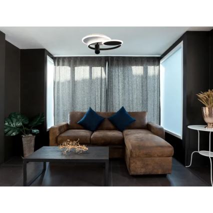Plafoniera LED dimmerabile LED/65W/230V 3000-6500K bianco/nero + telecomando