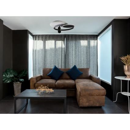 Plafoniera LED dimmerabile LED/65W/230V 3000-6500K bianco/nero + telecomando