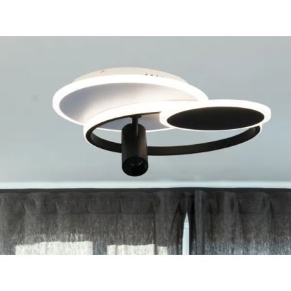 Plafoniera LED dimmerabile LED/65W/230V 3000-6500K bianco/nero + telecomando
