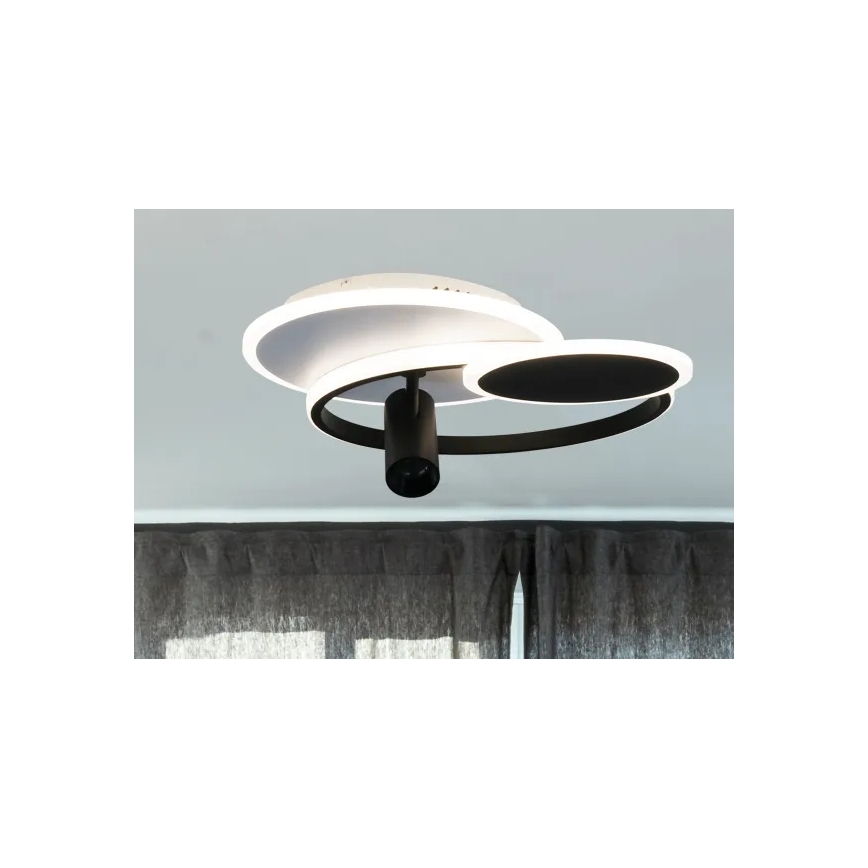 Plafoniera LED dimmerabile LED/65W/230V 3000-6500K bianco/nero + telecomando