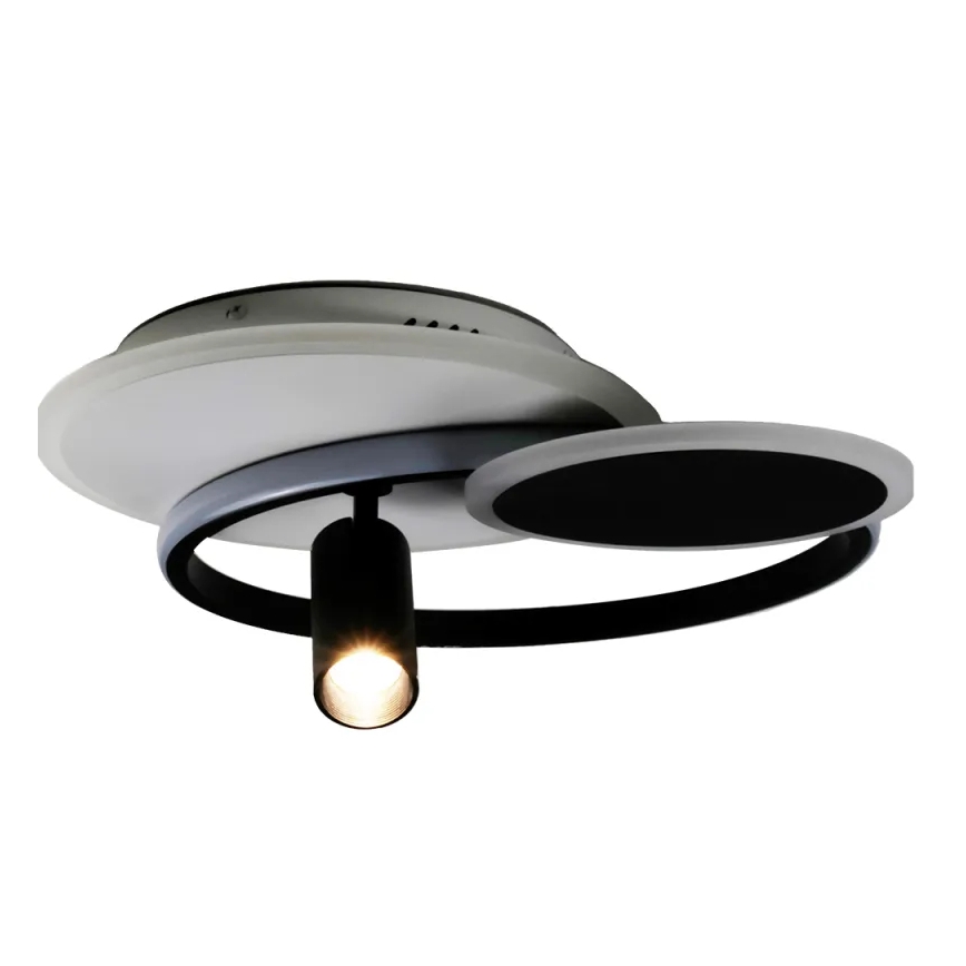 Plafoniera LED dimmerabile LED/65W/230V 3000-6500K bianco/nero + telecomando