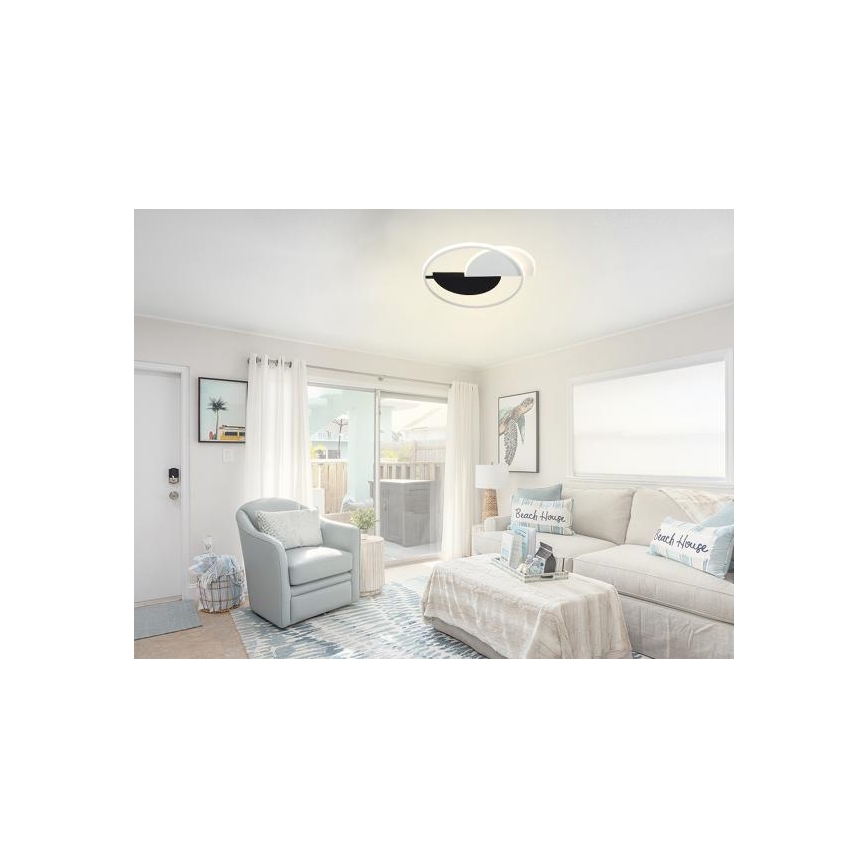 Plafoniera LED dimmerabile LED/70W/230V 3000-6500K bianco/nero + telecomando