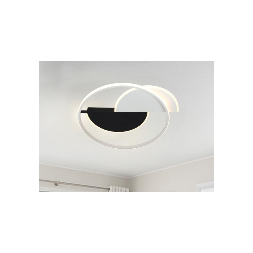 Plafoniera LED dimmerabile LED/70W/230V 3000-6500K bianco/nero + telecomando