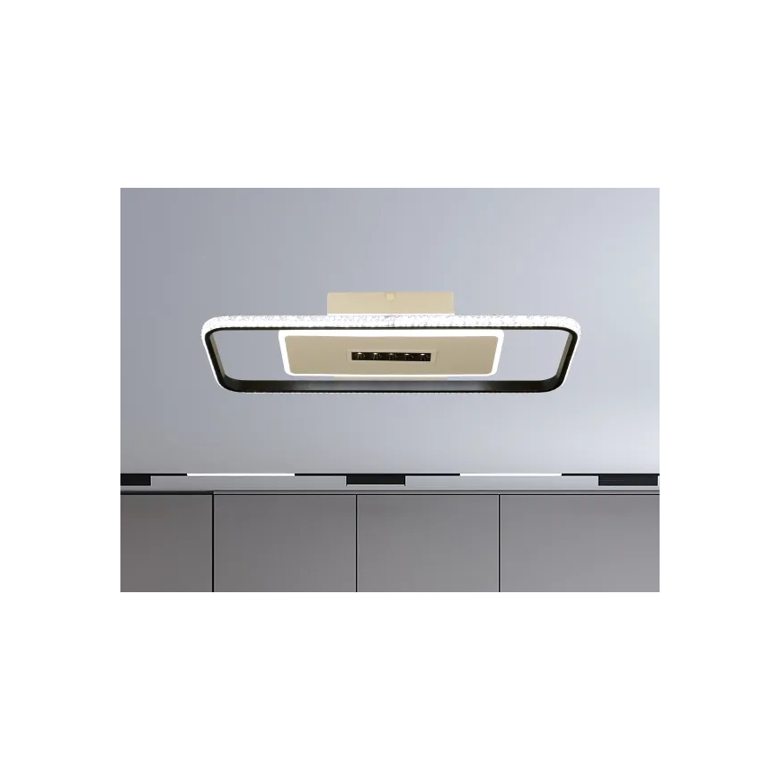 Plafoniera LED dimmerabile LED/75W/230V 3000-6500K bianco/nero + telecomando
