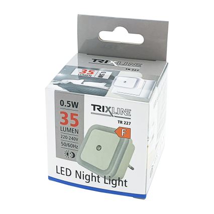 Luce LED notturna con sensore LED/0,5W/230V bianca