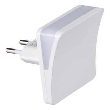 Luce LED orientativa con sensore crepuscolare da inserire nella presa HOFI LED/0,28W/230V bianca