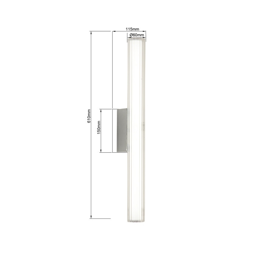 Illuminazione LED per specchio da bagno LINEA LED/12W/230V 3000/4000/6000K IP44 61 cm cromo lucido