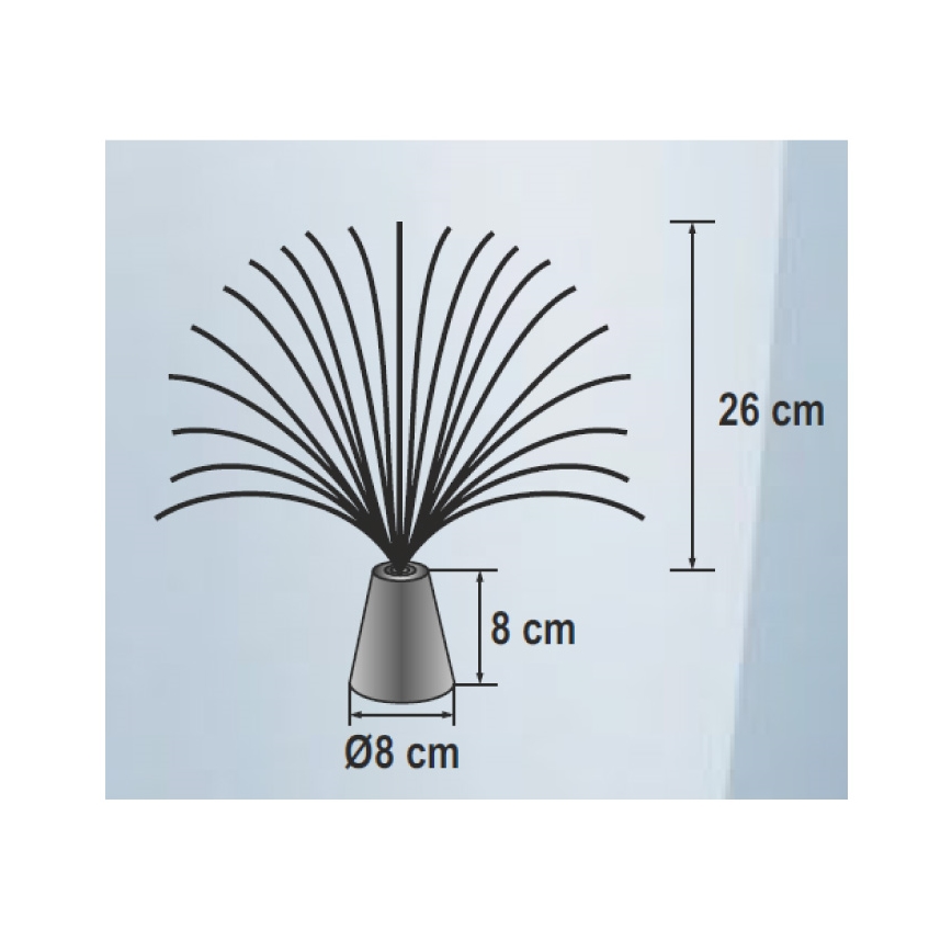 Luce LED RGB con fibre ottiche 3xLED/3xAA