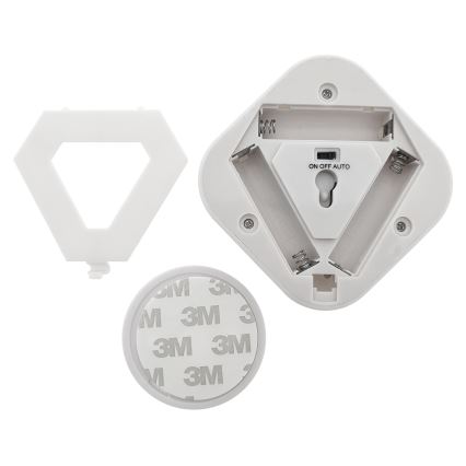 Luce notturna con sensore LED/0,5W/4,5V 3xAAA bianco