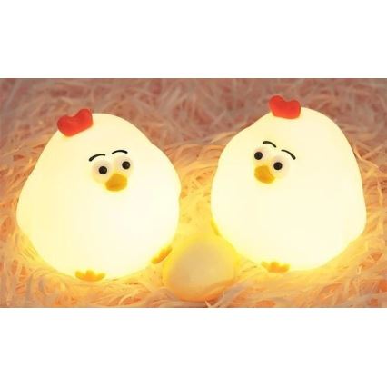 Luce notturna per bambini LED Dimmerabile ricaricabile LED/1W/5V 3000K 800 mAh pollo