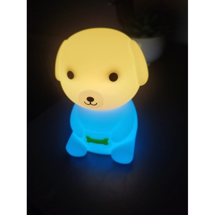 Luce notturna per bambini LED RGB Dimmerabile ricaricabile LED/2,5W/5V 3000K 1200 mAh cane