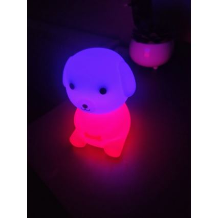 Luce notturna per bambini LED RGB Dimmerabile ricaricabile LED/2,5W/5V 3000K 1200 mAh cane