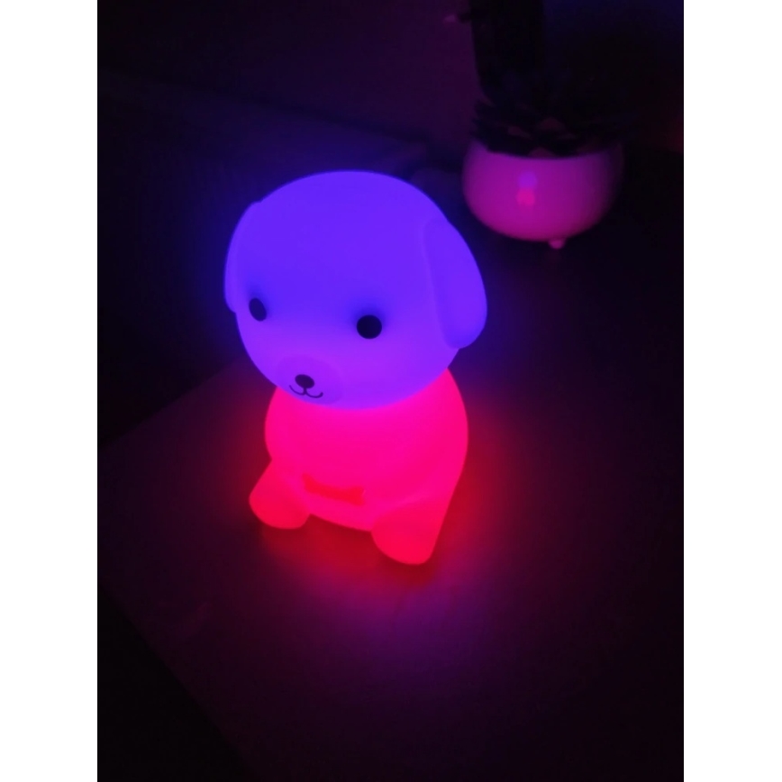 Luce notturna per bambini LED RGB Dimmerabile ricaricabile LED/2,5W/5V 3000K 1200 mAh cane