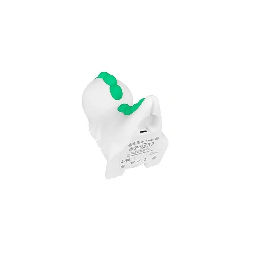 Luce notturna per bambini ricaricabile LED RGB Dimmerabile LED/2,5W/5V 3000K 1200 mAh dinosauro